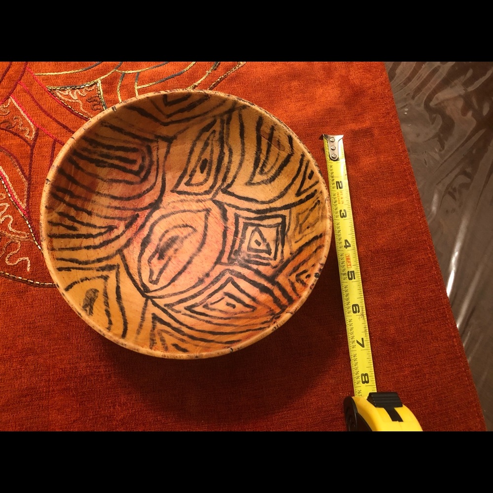 Hand crafted wood bowl from africa